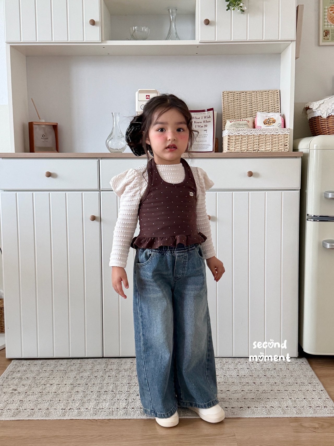 ［second moment］Sugar dot halter neck tops