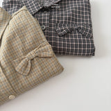 ［LINDO］Ribbon check shirt
