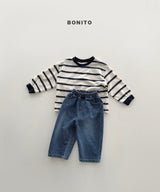 ［Bonito］Haru stripe collar tee