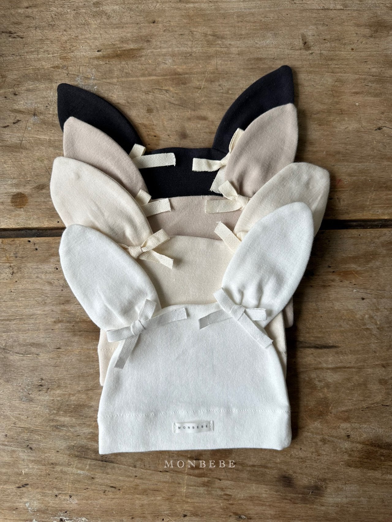 ［monbebe］Bunny ribbon beanie
