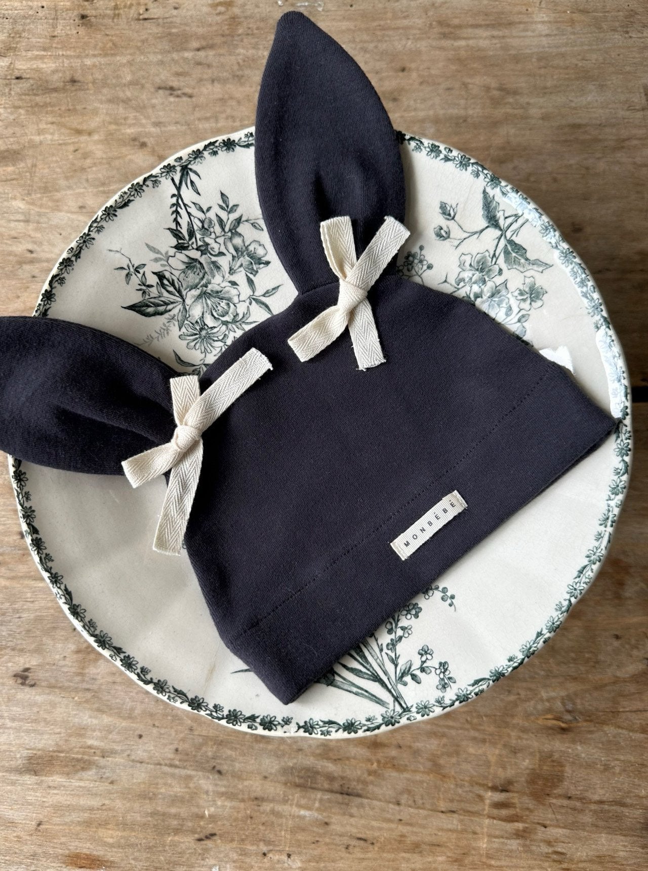 ［monbebe］Bunny ribbon beanie