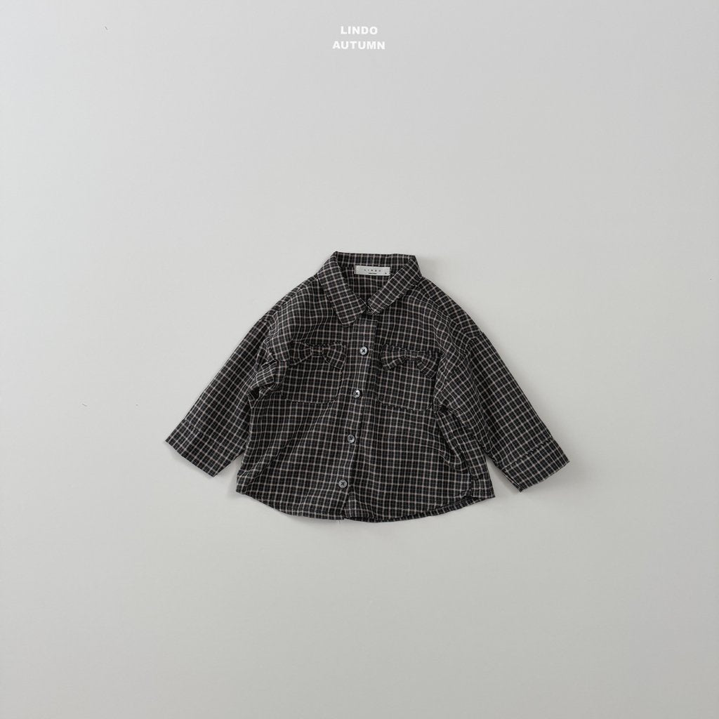 ［LINDO］Ribbon check shirt