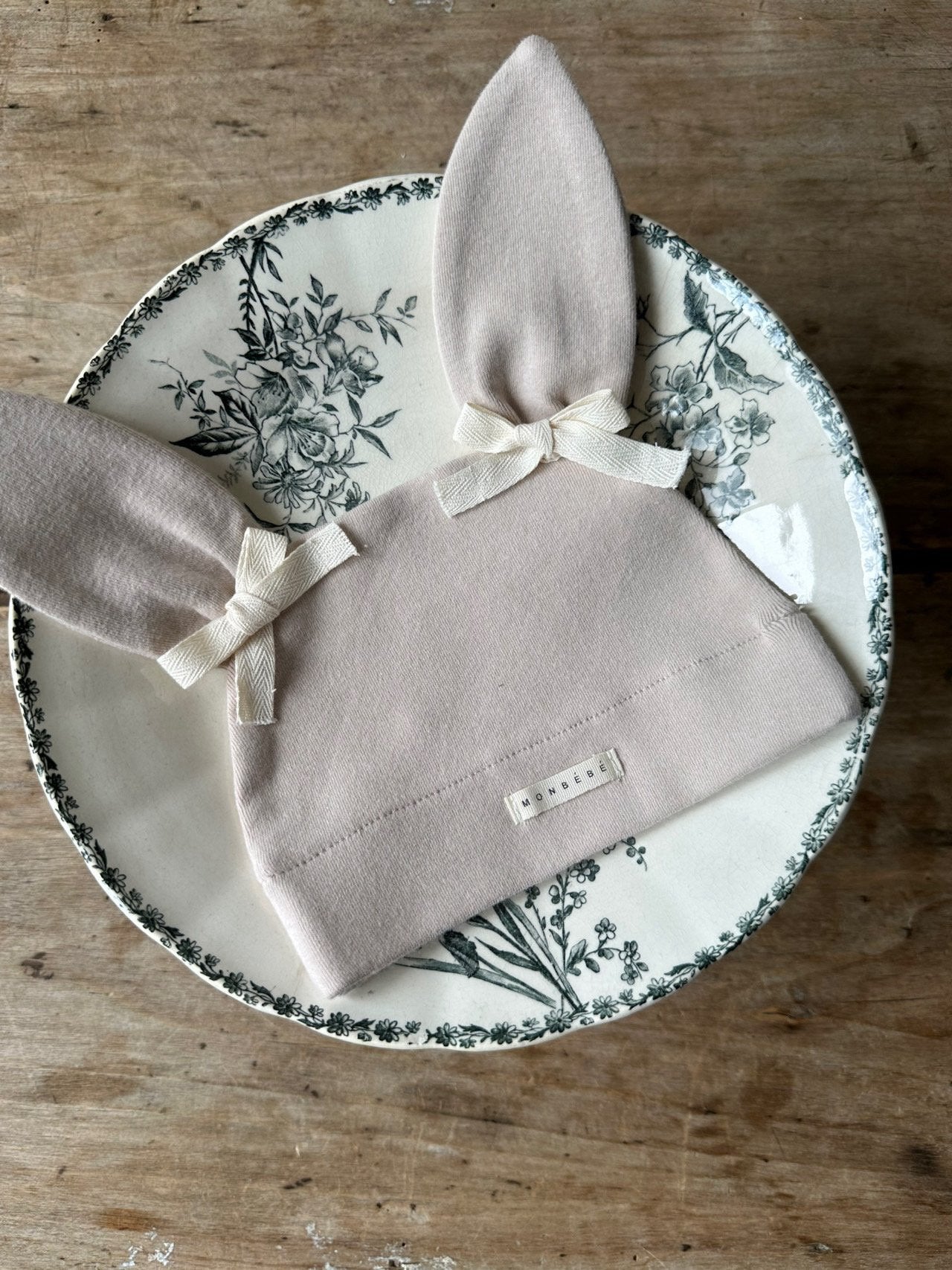 ［monbebe］Bunny ribbon beanie