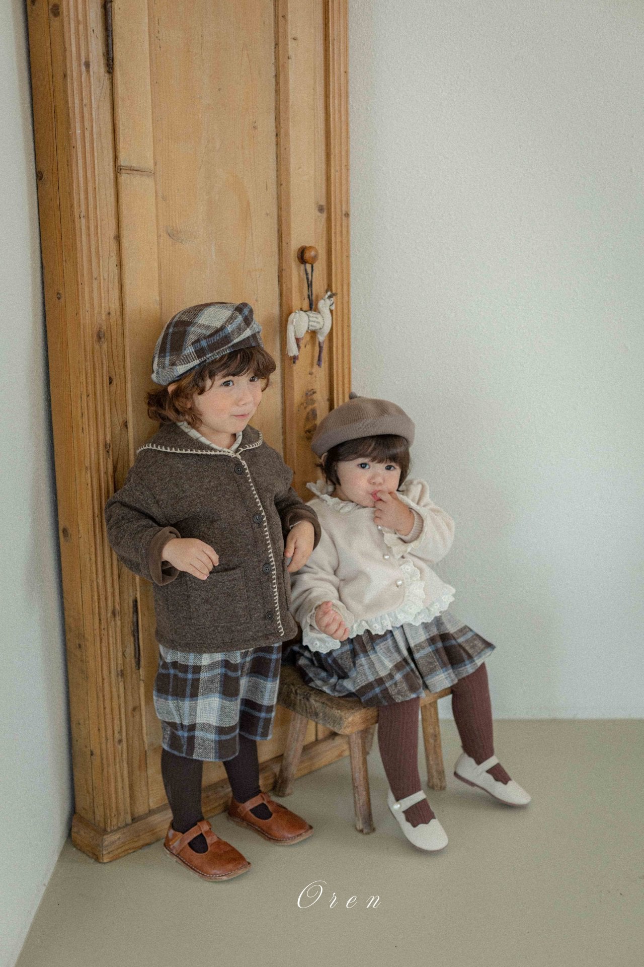 ［OREN］Brunel check bloomer skirt