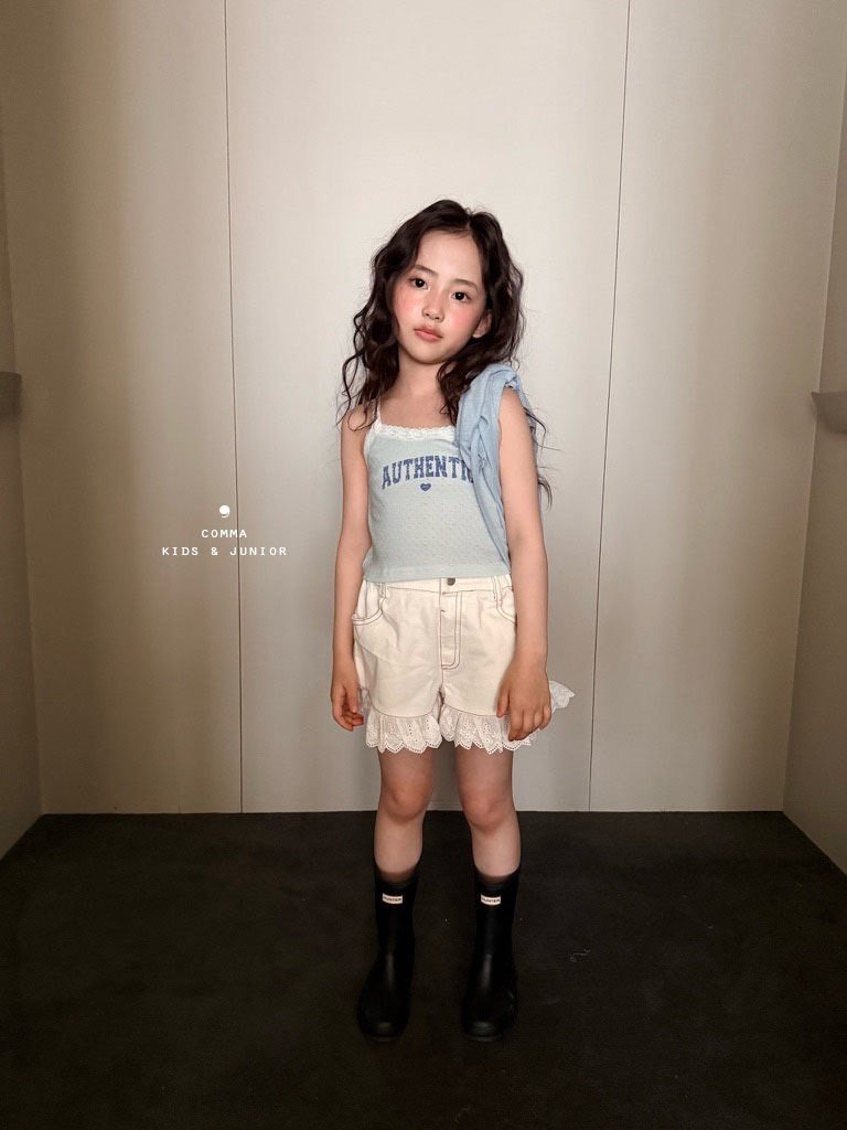 ［comma］Lace cotton short pants