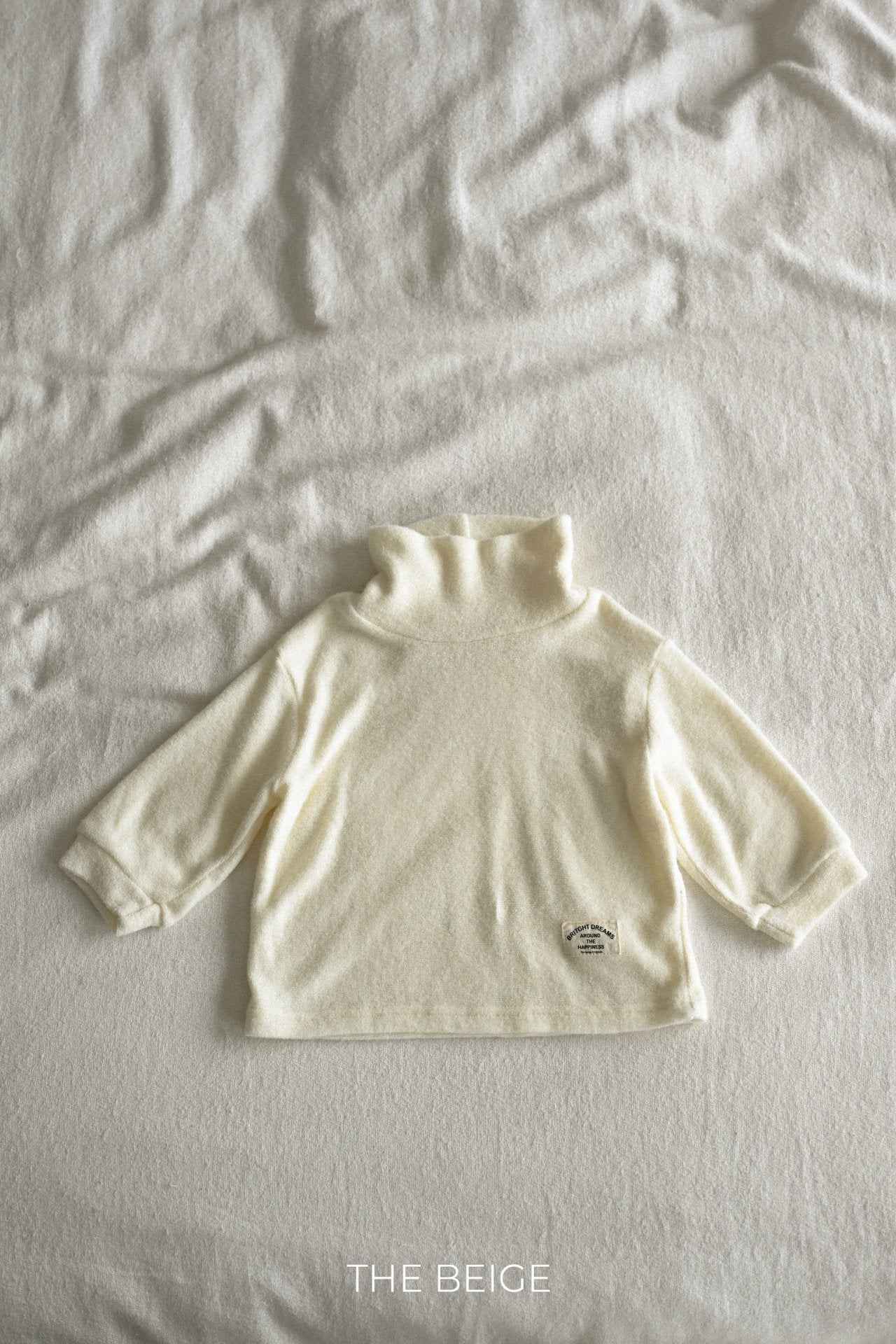 ［The beige］Warm high neck tee