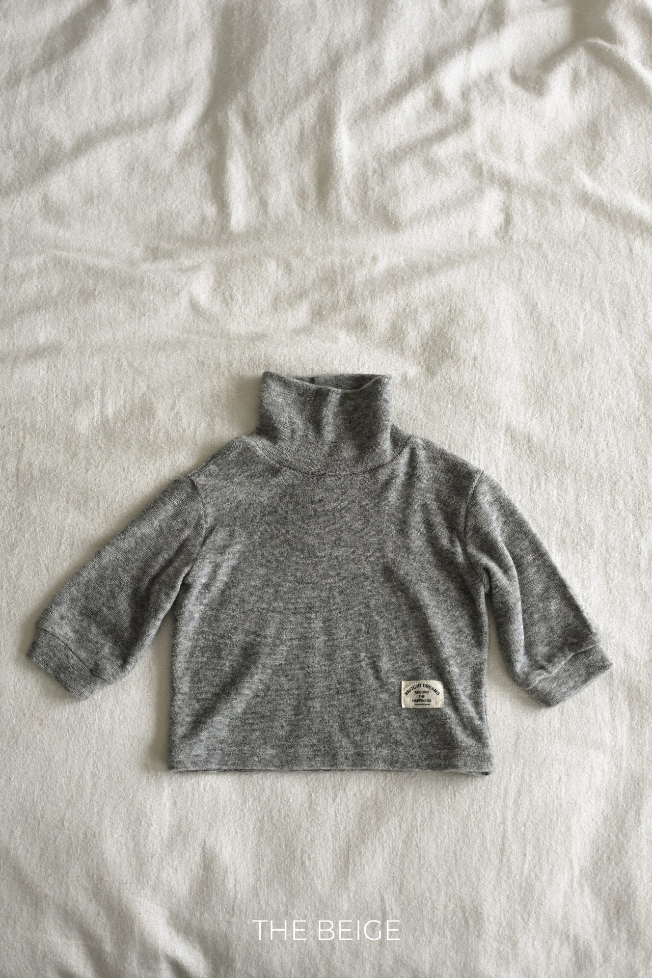［The beige］Warm high neck tee