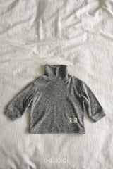 ［The beige］Warm high neck tee