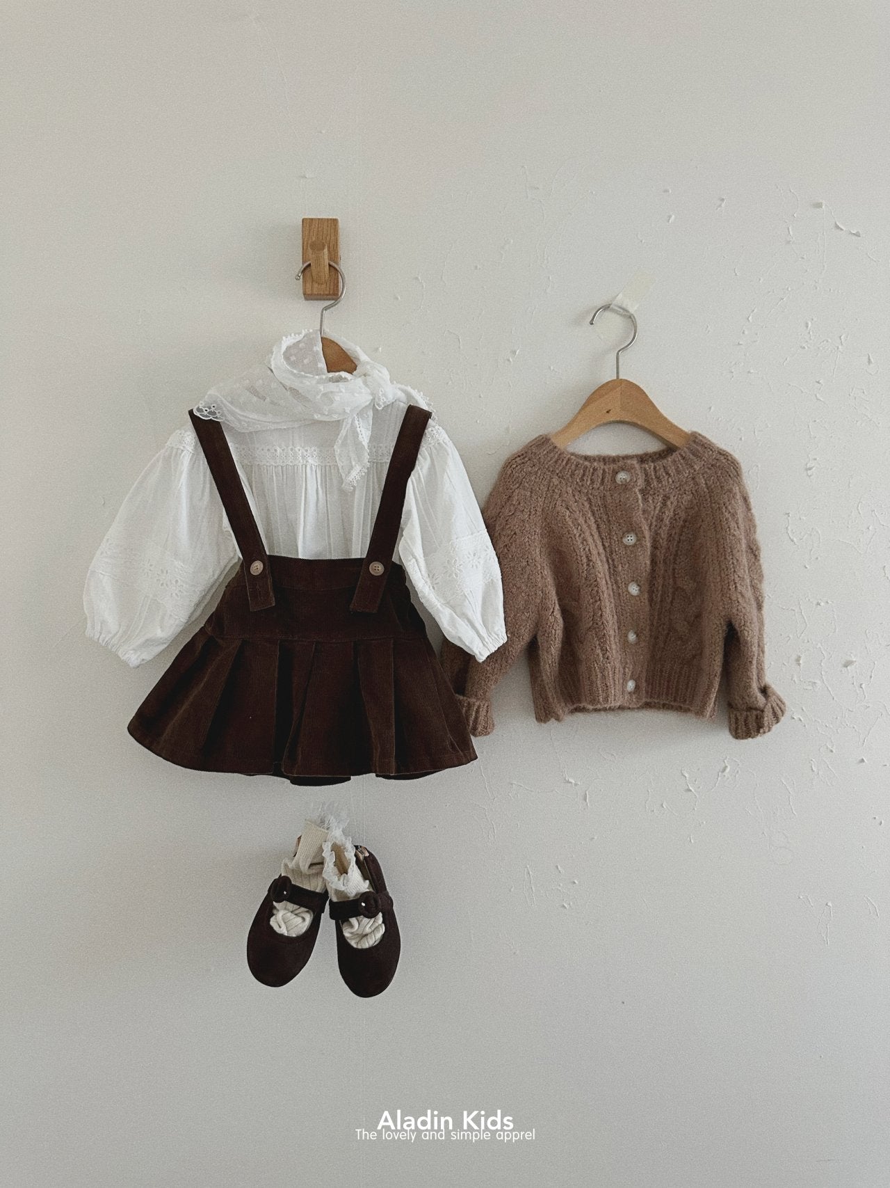 ［aladin］Pleats suspender skirt