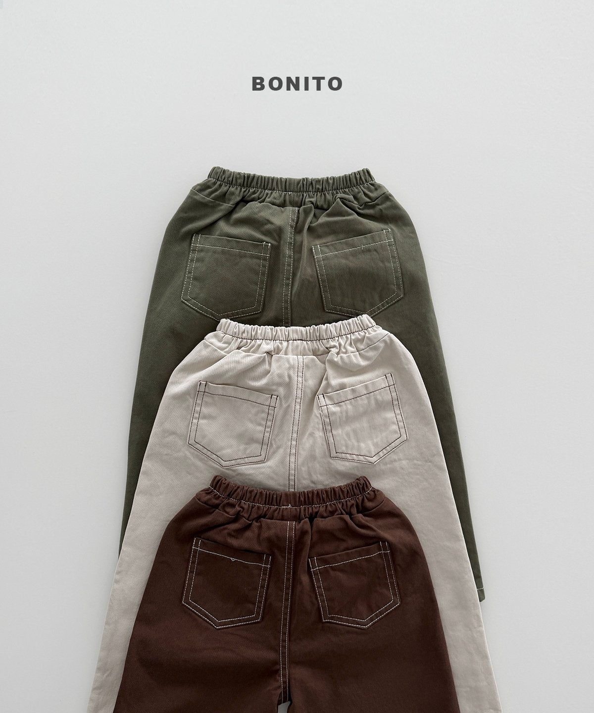 ［Bonito］Stitch cotton pants