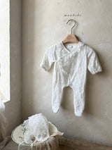 ［monbebe］Lace cozy newborn suit