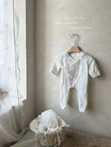 ［monbebe］Lace cozy newborn suit