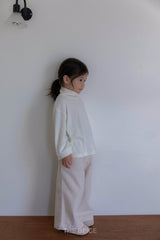 ［The beige］Warm high neck tee