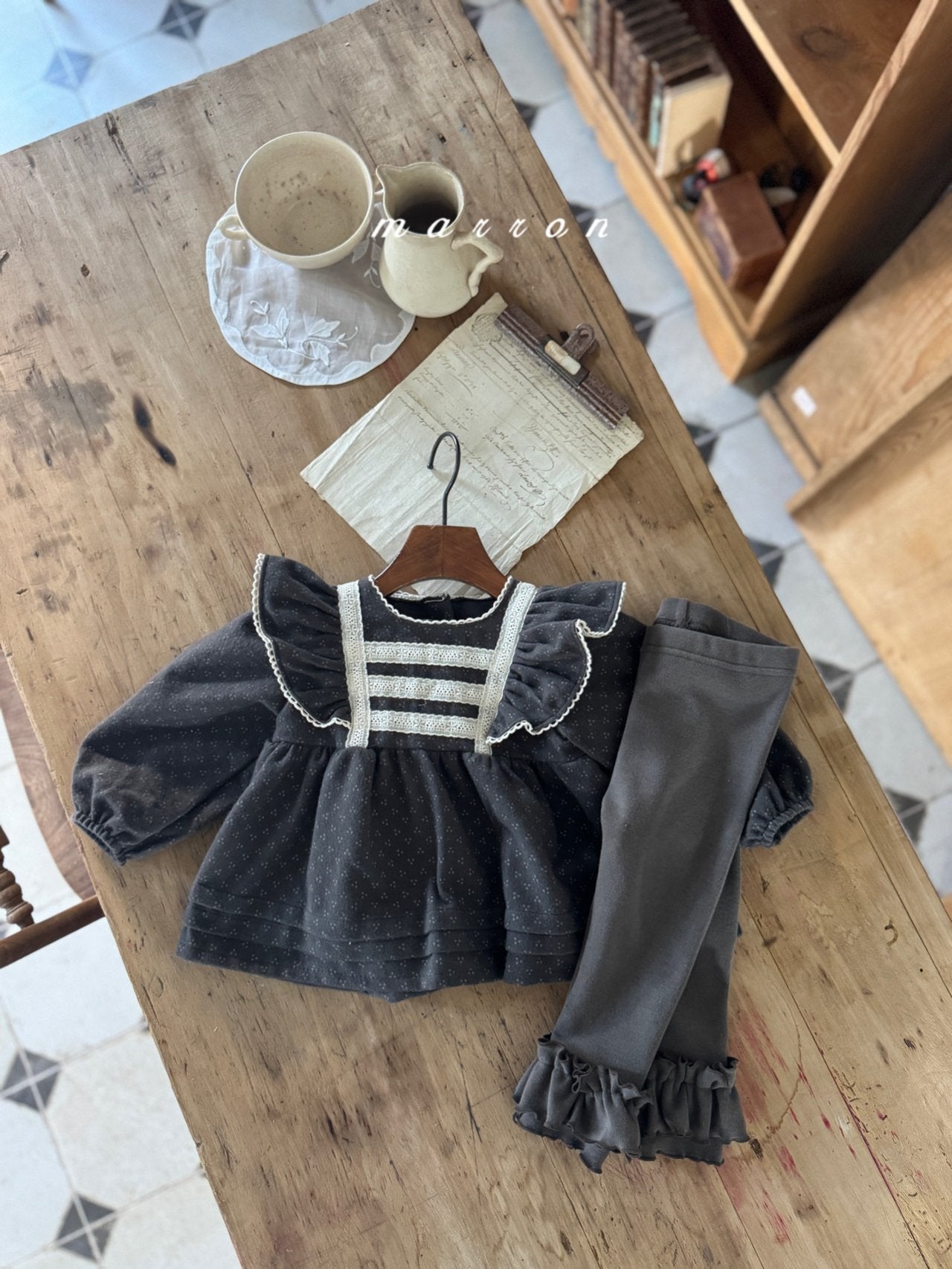 ［marron］Frill leggings