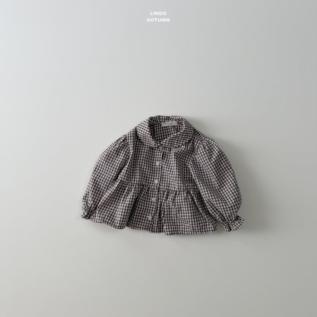 ［LINDO］Sweet check blouse