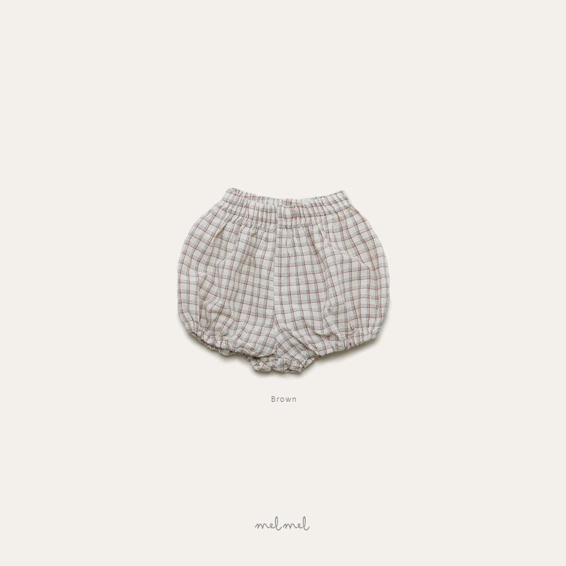［melmel］Popo check short bloomer