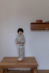 ［The beige］Slim half neck tee