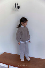 ［The beige］Slim half neck tee