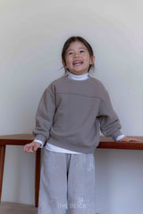 ［The beige］Slim half neck tee