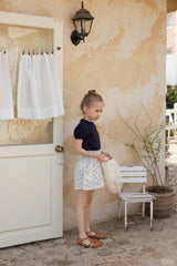 ［perrobebe］Lola flower pants (navy)