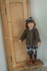 ［OREN］Brunel check suspender half pants