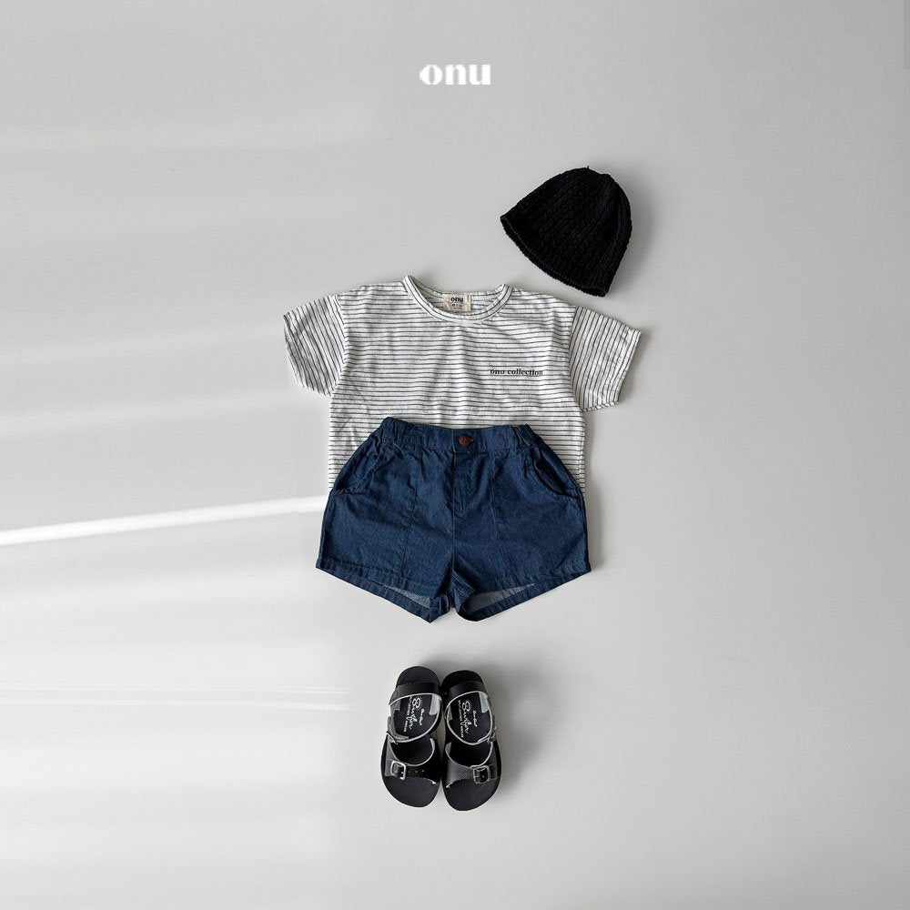 ［onu］Denim short pants
