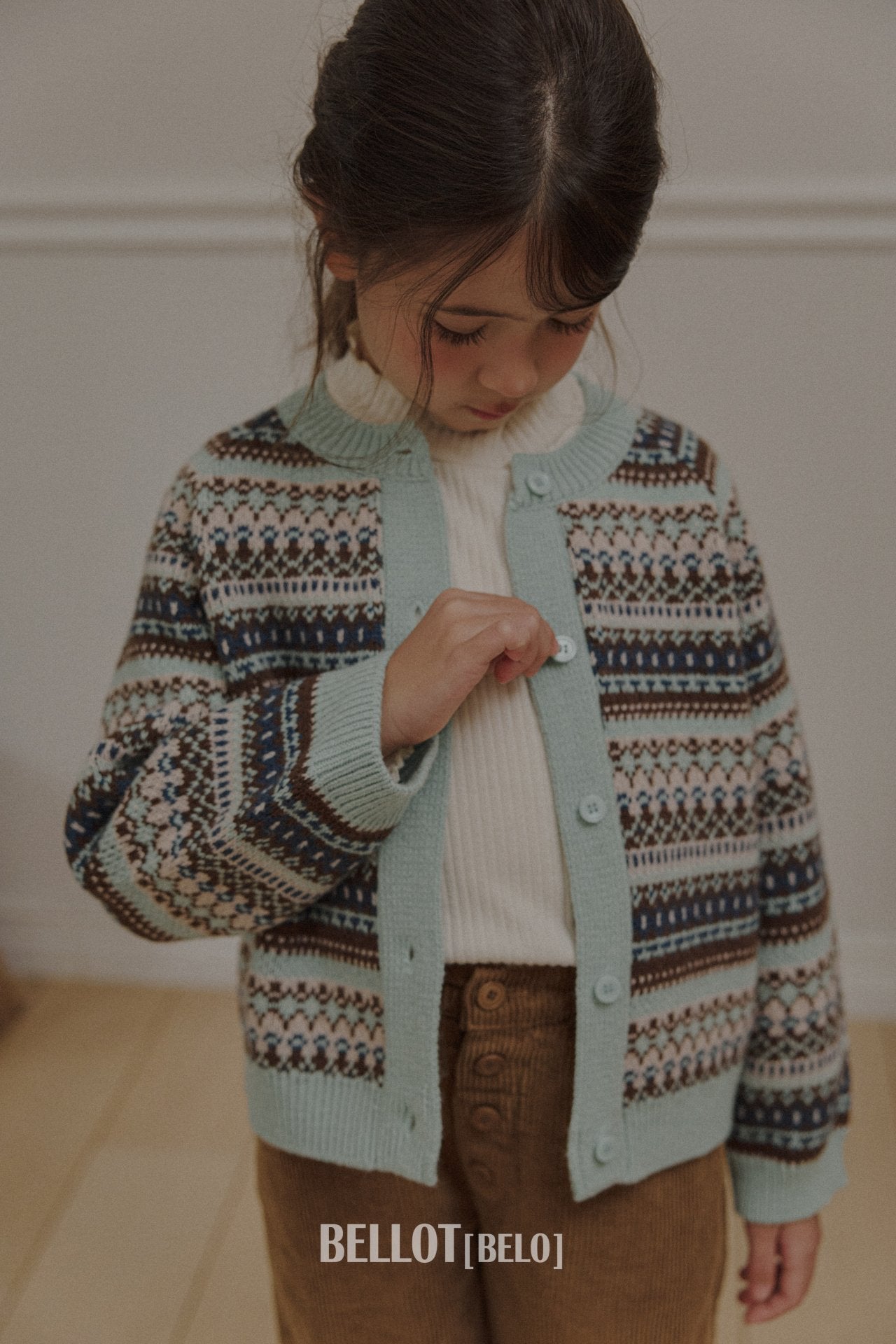 ［BELLOT］Nordic cashmere cardigan (kids)