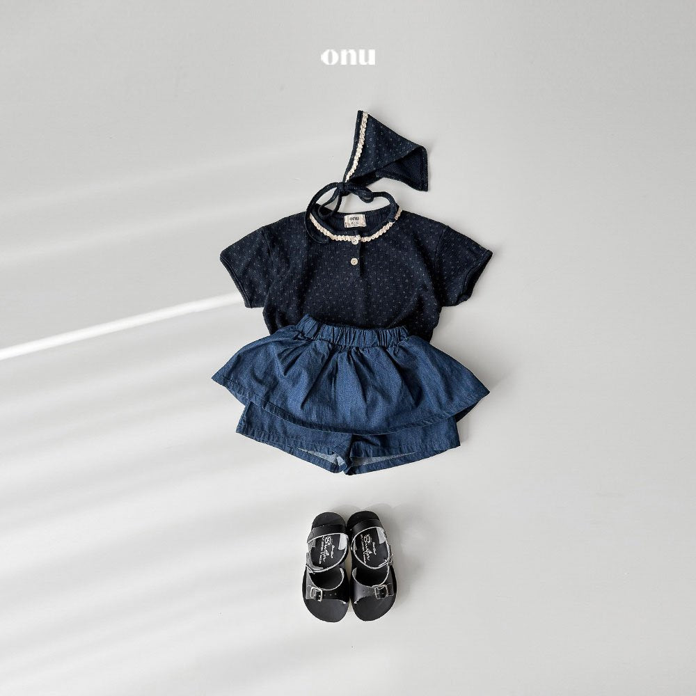 ［onu］Denim skirt pants
