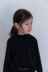 ［The beige］Slim half neck tee