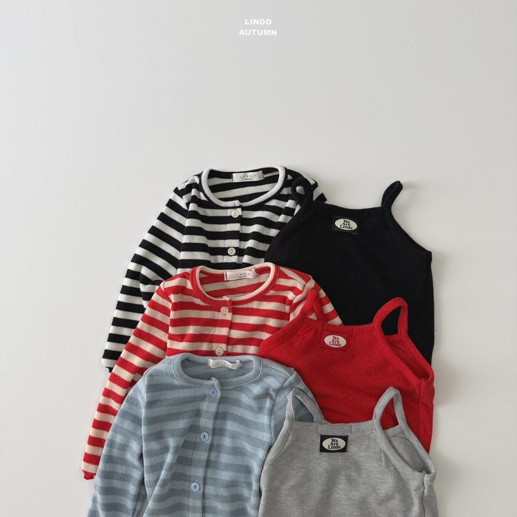 ［LINDO］Stripe cardigan & camisole set