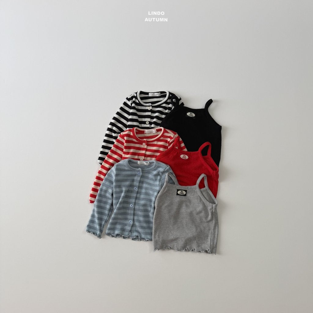 ［LINDO］Stripe cardigan & camisole set