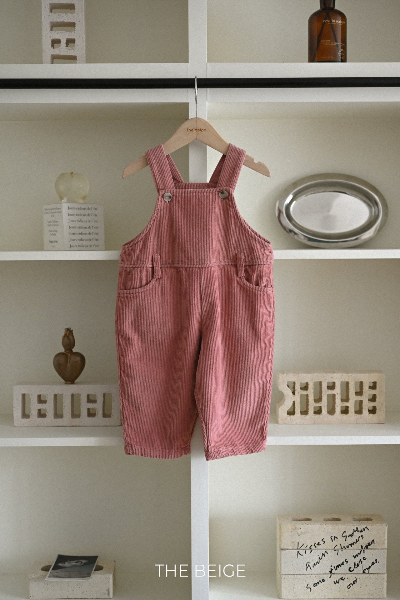 ［The beige］Belt overalls