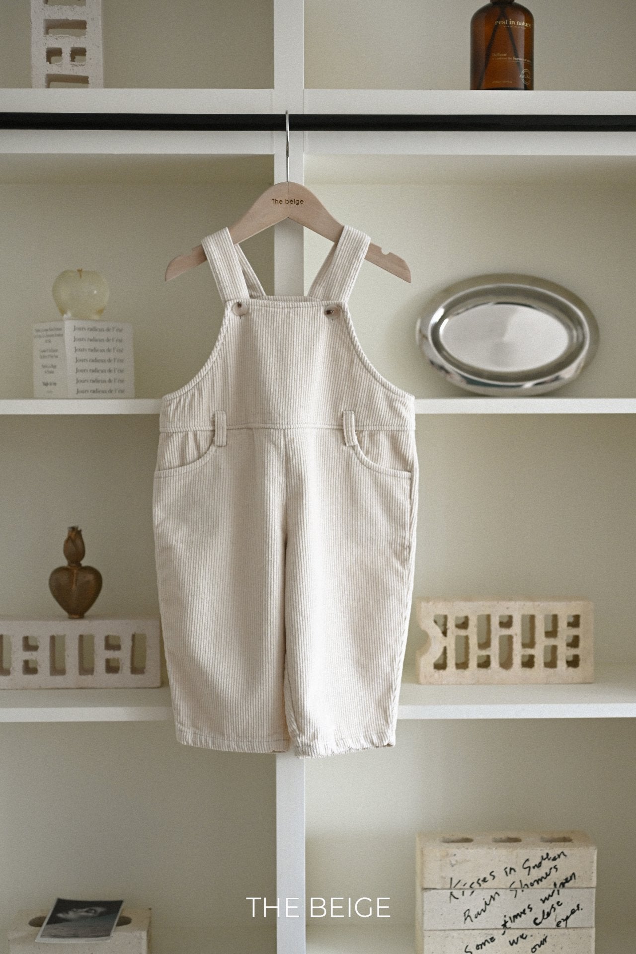 ［The beige］Belt overalls