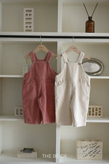 ［The beige］Belt overalls