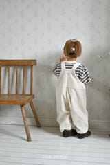 ［The beige］Belt overalls