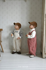 ［The beige］Belt overalls