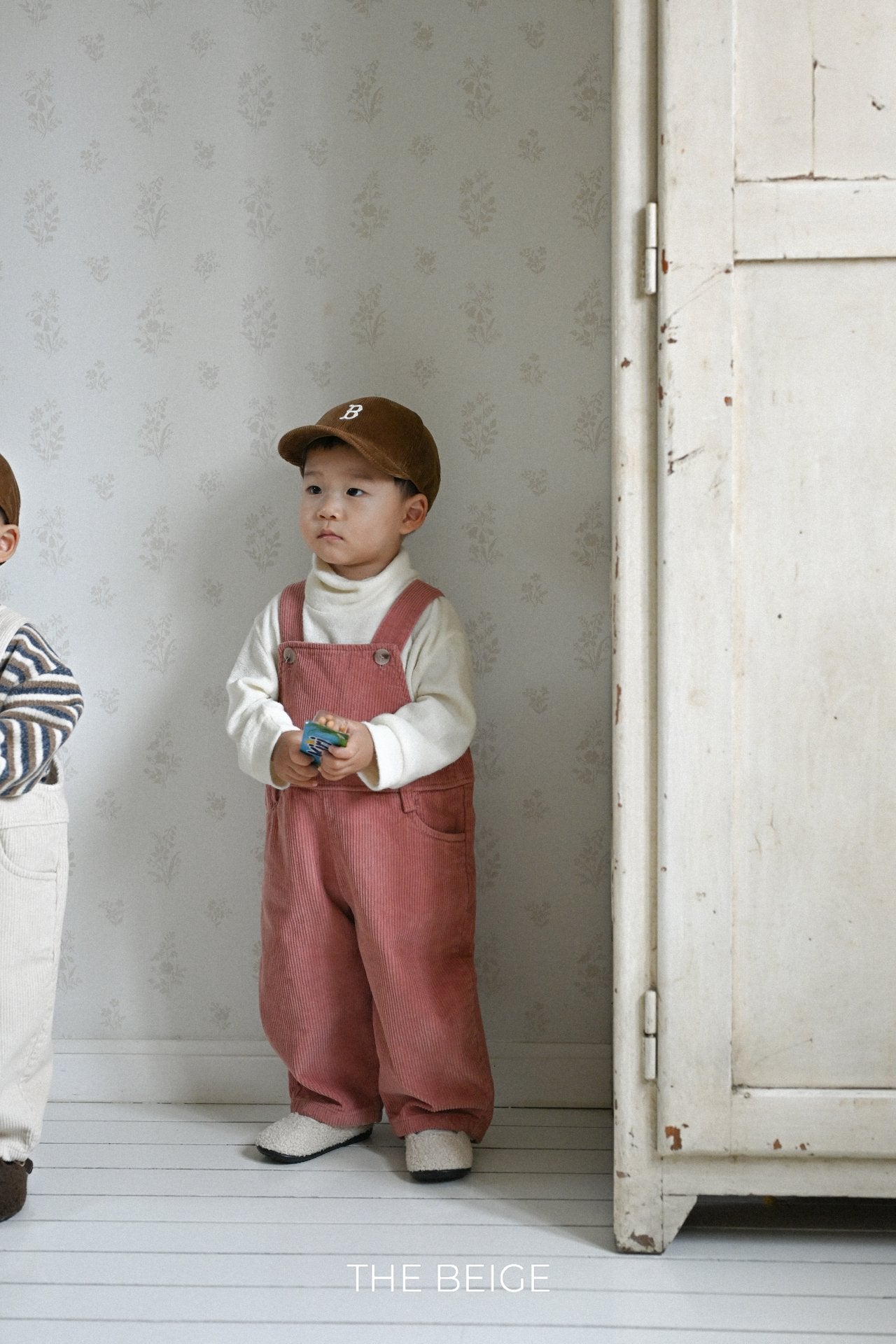 ［The beige］Belt overalls
