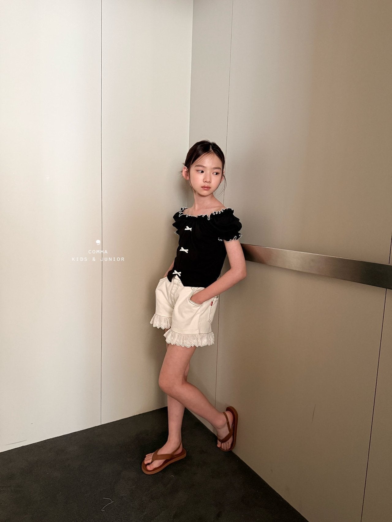 ［comma］Lace cotton short pants