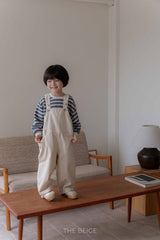 ［The beige］Belt overalls