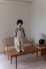 ［The beige］Belt overalls