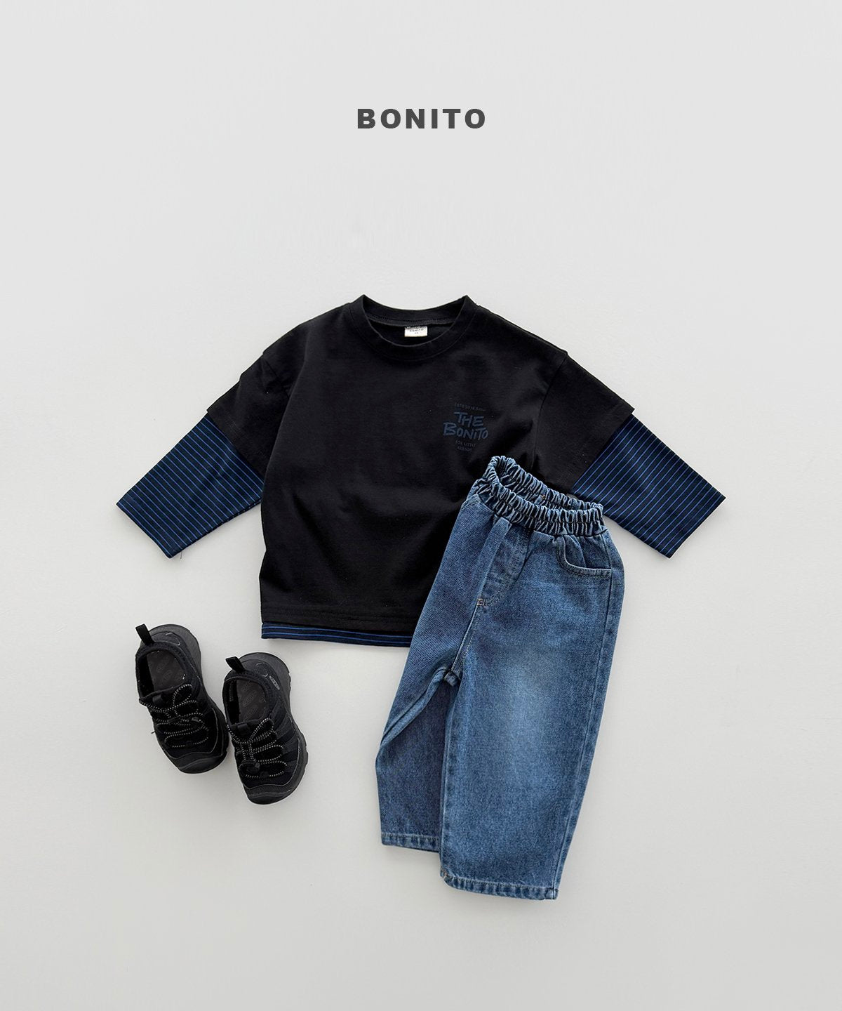 ［Bonito］Stripe layered tee