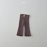 ［LINDO］Knit stripe flare leggings
