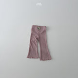 ［LINDO］Knit stripe flare leggings