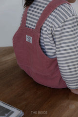 ［The beige］Belt overalls