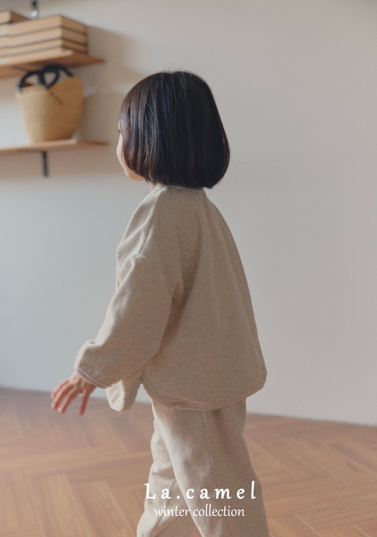 ［La.camel］Jelly velvet set up