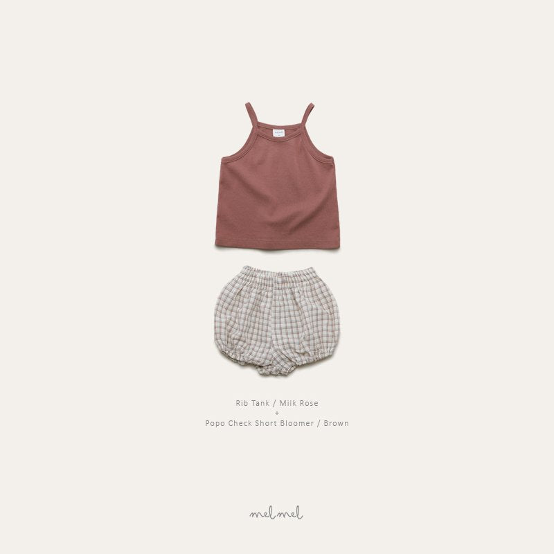 ［melmel］Popo check short bloomer