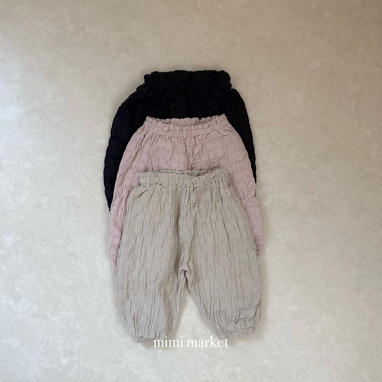 ［mimi market］Crinkle sausage pants