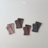 ［LINDO］Knit stripe flare leggings