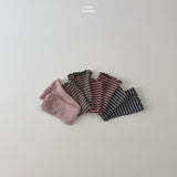 ［LINDO］Knit stripe flare leggings