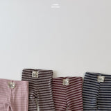 ［LINDO］Knit stripe flare leggings